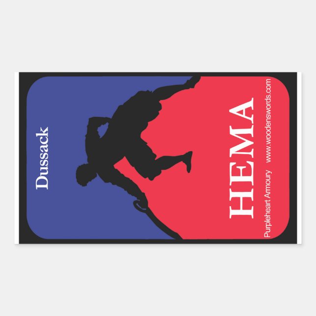 Adesivo Retangular Decalque de Dussack HEMA (Frente)
