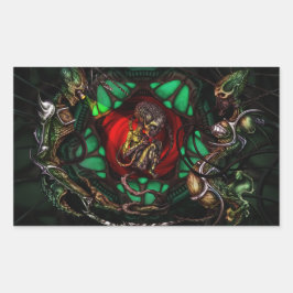 Adesivo Retangular Decano da Família de alienígenas