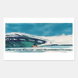 Adesivo Retangular Decência de arte do Surf de surfe do Water Sticke