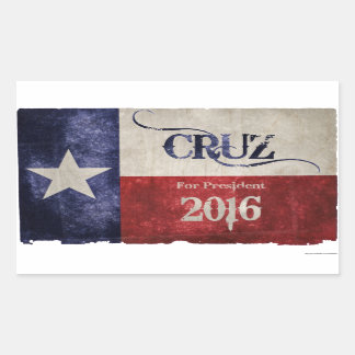 Adesivo Retangular Decisão 2016 - Ted Cruz (R-TX) para Presidente!