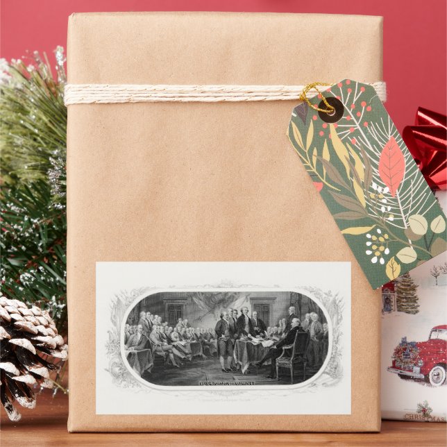 Adesivo Retangular Declaração de Independência: Projeto de Lei de $2, (Feriado)