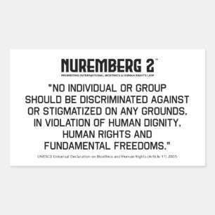 Adesivo Retangular Declaração sobre Bioética e Direitos Humanos 2005 