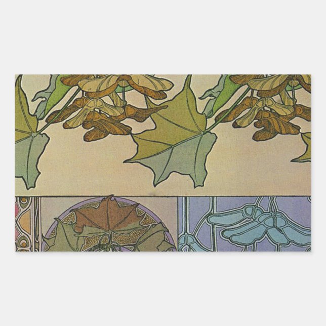 Adesivo Retangular Decoratifs 1901 Alfons Mucha - Art Nouveau (Frente)