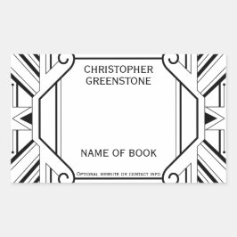 Adesivo Retangular Decorativo Assinado Pelo Autor Bookplate