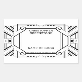 Adesivo Retangular Decorativo Assinado Pelo Autor Bookplate