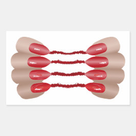 Adesivo Retangular Dedo da mão de vampiro V.2