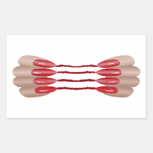 Adesivo Retangular Dedo da mão de vampiro V.2