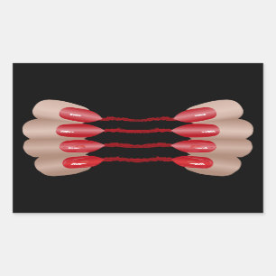 Adesivo Retangular Dedo vampiro V.2