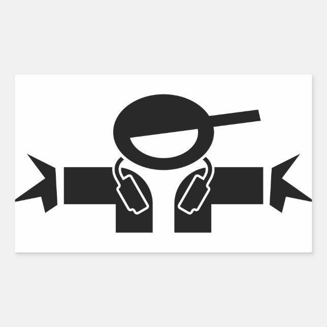 Adesivo Retangular Deejay DJ (Frente)