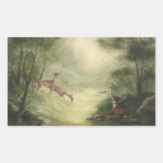 Adesivo Retangular Deer Stickers (Frente)
