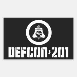 Adesivo Retangular DEFCON 201 — Conjunto de Vinhetas Não Membros