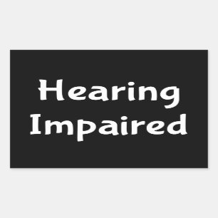 Adesivo Retangular deficiência auditiva