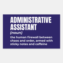 Adesivo Retangular Definição de Assistente Administrativo Funny (3)
