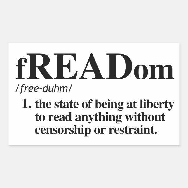 Adesivo Retangular Definição de Freadom (Frente)