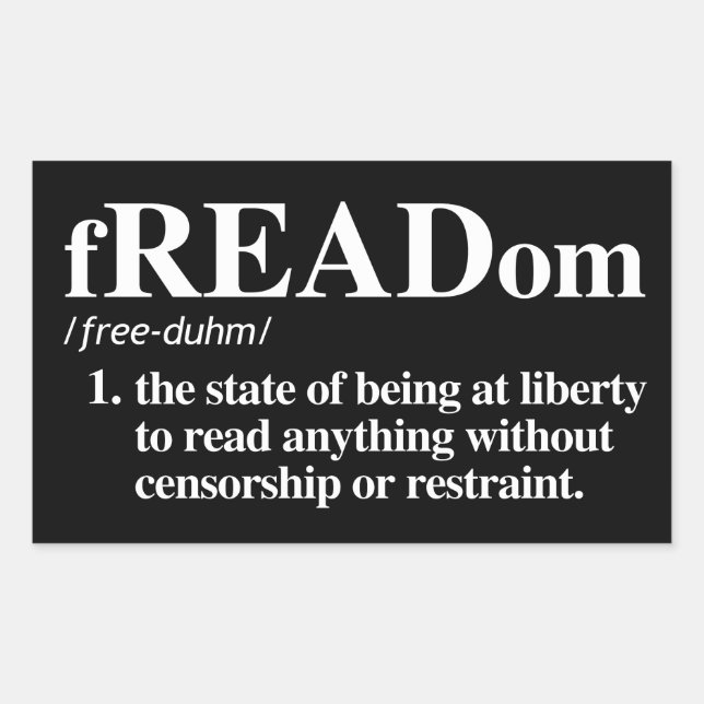 Adesivo Retangular Definição Freadom (Frente)