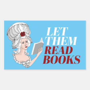 Adesivo Retangular Deixe-os ler livros