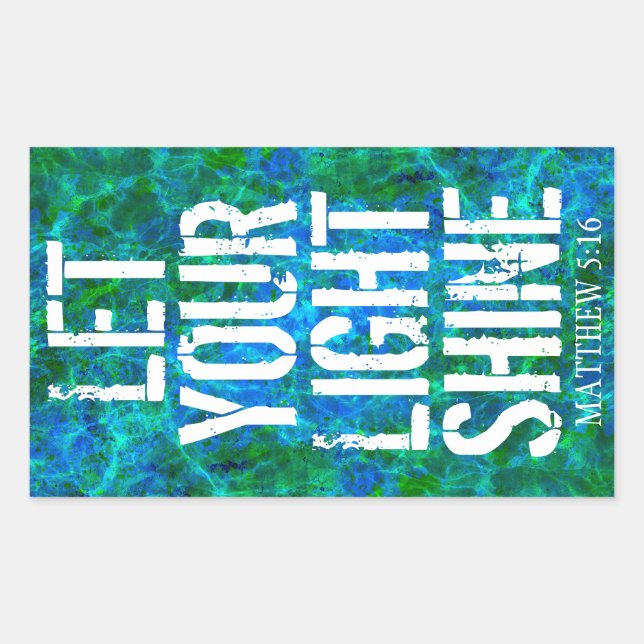 Adesivo Retangular DEIXE SEU LUZ brilhar (Frente)