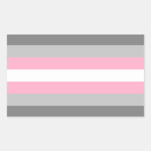 Adesivo Retangular Demigirl Pride