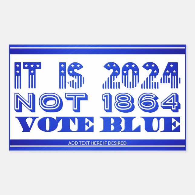 Adesivo Retangular Democrata 2024 (Frente)