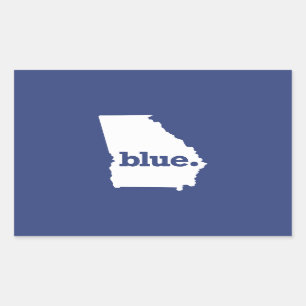 Adesivo Retangular Democrata da Geórgia