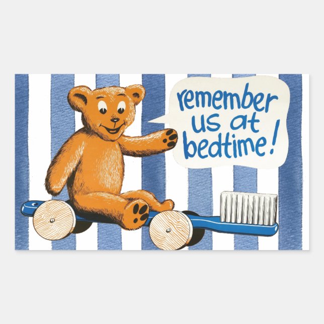 Adesivo Retangular Dentista de Crianças Bonitas (Frente)