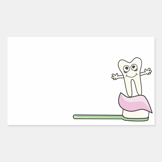 Adesivo Retangular Dentista de Crianças Bonitas (Frente)