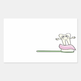 Adesivo Retangular Dentista de Crianças Bonitas