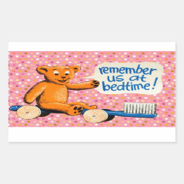 Adesivo Retangular Dentista de Crianças Bonitas