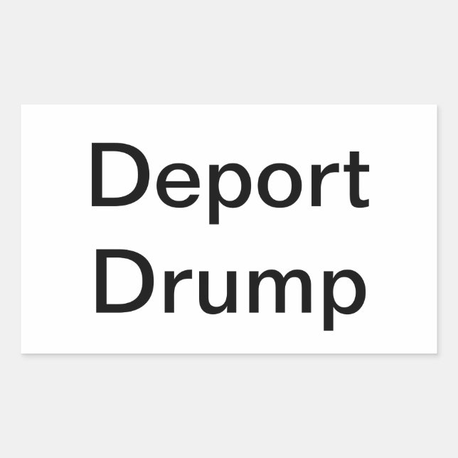 Adesivo Retangular Deport Drump Comic Splash-Art Hankamer Artjunkhaus (Frente)