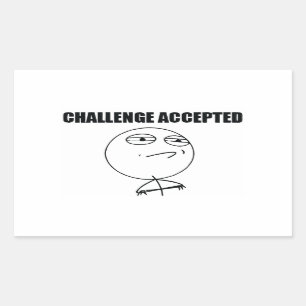 Adesivo Retangular Desafio aceitado