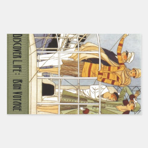 Adesivo Retangular Descubra a vida: Bon Voyage