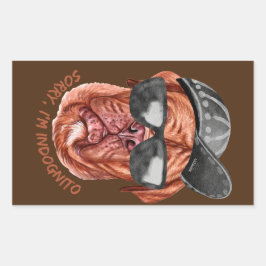 Adesivo Retangular DESCULPE, SOU INDOGNITO (Mastiff Francês), cachorr