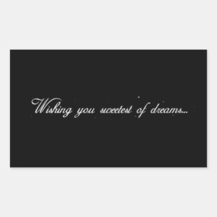 ADESIVO RETANGULAR DESEJANDO A VOCÊ O MAIS DOCE DOS SONHOS GOODNOEXPR