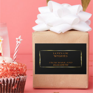 Adesivo Retangular Desejo-lhe um feliz e bem sucedido novo ano quadra