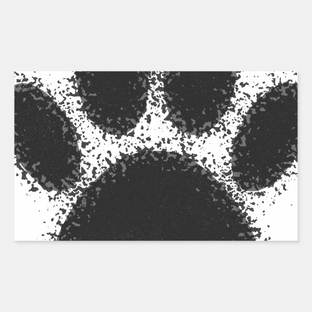 Adesivo Retangular Desenho de Pata Cão (Frente)