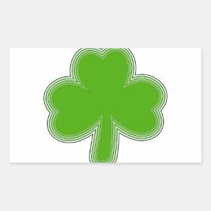 Adesivo Retangular Desenho Shamrock de São Patrick