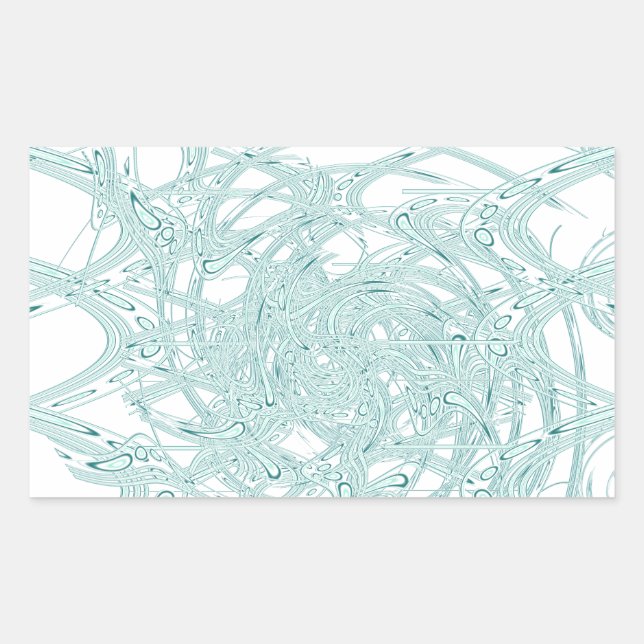 Adesivo Retangular Design claro verde branco (Frente)