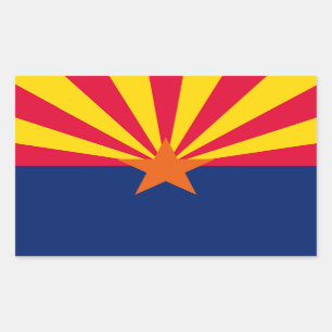 Adesivo Retangular Design da bandeira do estado da arizona