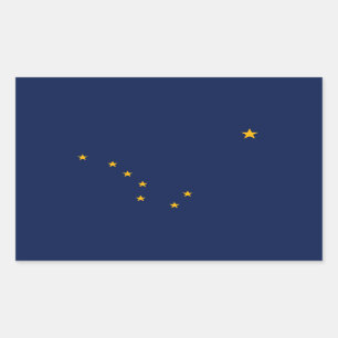 Adesivo Retangular Design da bandeira do estado de Alaska