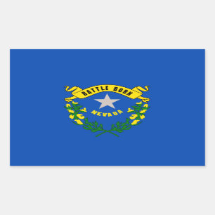 Adesivo Retangular Design da bandeira do estado de Nevada