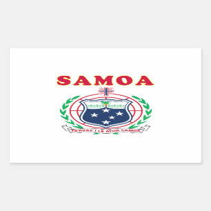 Adesivo Retangular Design da brasão de Samoa