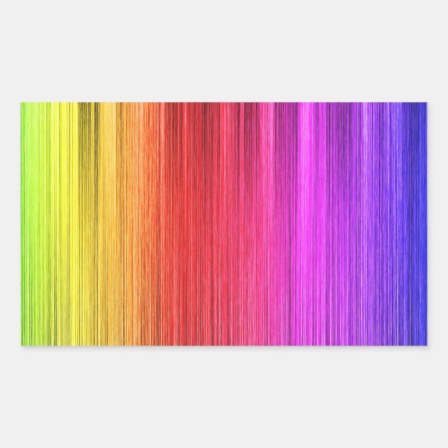 Adesivo Retangular Design da Cortina Arco-Íris (Frente)