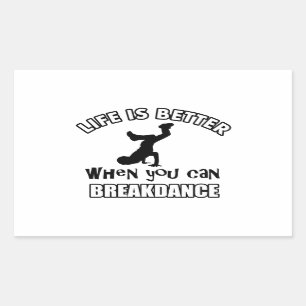 Adesivo Retangular Design da dança de Breakdance
