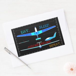 Adesivo Retangular Design de avião aeromodelante