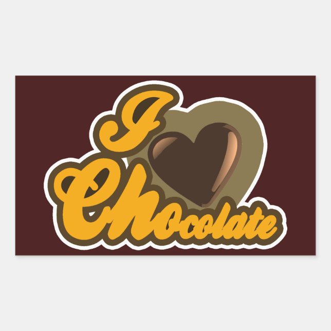 Adesivo Retangular Design de chocolate (Frente)