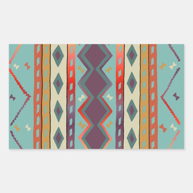 Adesivo Retangular Design de cobertura do sudoeste da Índia (Frente)