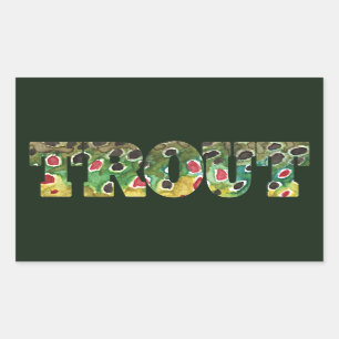 Adesivo Retangular Design de pele de Truta Brown