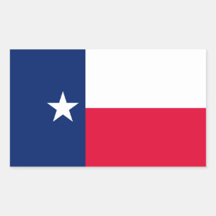 Adesivo Retangular Design de Sinalizador do Estado do Texas