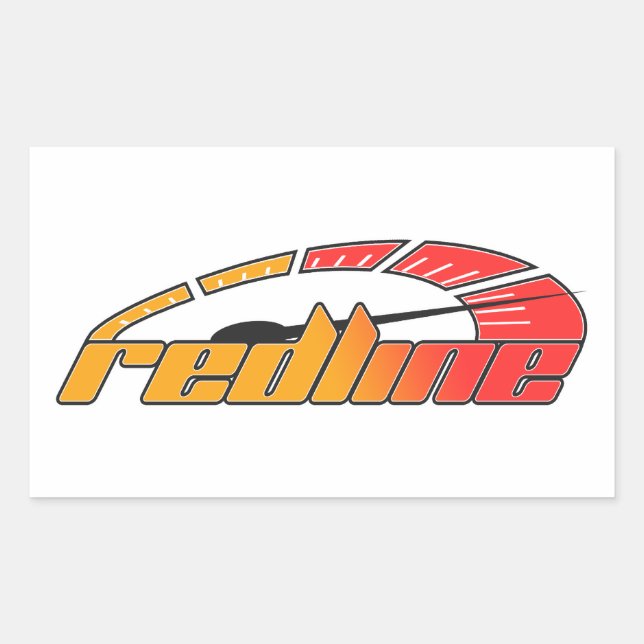 Adesivo Retangular Design de Tach Redline (Frente)