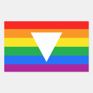 Adesivo Retangular Design de triângulo orgulho gay